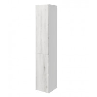 Шкаф - колонна Сакура 330х1755, левая Aquaton ольха наварра, белый глянец 1A219903SKW8L