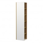 Шкаф-колонна Сканди с зеркалом Белый / Дуб Рустикальный Aquaton 1A253403SDZ90