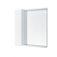 Рене 80 Зеркальный шкаф 800х851, Aquaton белый, грецкий орех 1A222502NRC80