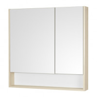 Зеркальный шкаф Сканди 85 Белый / Дуб Верона Aquaton 1A252302SDB20