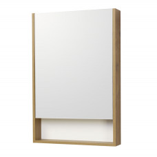Зеркальный шкаф Сканди 55 Белый / Дуб Рустикальный Aquaton 1A252102SDZ90