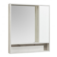Флай 80 Зеркальный шкаф 800х910, Aquaton белый, дуб крафт 1A237702FAX10