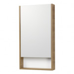 Зеркальный шкаф Сканди 45 Белый / Дуб Рустикальный Aquaton 1A252002SDZ90