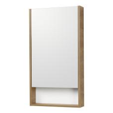 Зеркальный шкаф Сканди 45 Белый / Дуб Рустикальный Aquaton 1A252002SDZ90