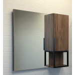 COMFORTY "Равенна Лофт-90" Зеркало-шкаф 800х880 дуб тёмно-коричневый