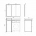 COMFORTY Мебель под стиральную машину "Лозанна-100" белый глянец со столешницей под мрамор с раковиной COMFORTY 9111