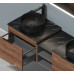 COMFORTY "Портленд-150" Набор мебели дуб шоколадно-коричневый c двумя раковинами COMFORTY 9110MB