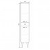 COMFORTY Шкаф-колонна "Монако-40" 400х1950 левая белый глянец 00004140124CF
